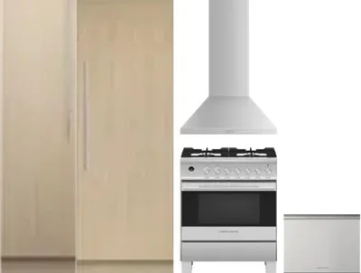 5 Piece Package Includes Refrigerator, Freezer, Range, Hood And Dishwasher